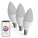 GoSmart Żarówka LED świeczka / E14 / 4,8 W (40 W) / 470 lm / RGB / ściemnialna / Wi-Fi