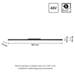 SYSTEM SHIFT - LINE L oprawa na szynoprzewód 902x23x42mm 22W 100st czarny 5 lat gw. 2 obwody