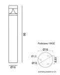 SU-MA lampa stojąca zewnętrzna Barel BRL-980