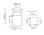 Su-ma kinkiet zewnętrzny LED Delta 6W 440lm 4000K ciemny popiel DL-K100