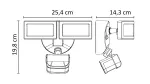 SU-MA kinkiet zewnętrzny Duo 36W 2x1500lm 4000K IP54 6556-PIR