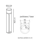 SU-MA lampa stojąca zewnętrzna Elborn G9 ciemny popiel 46,5cm IP54 2xgniazdo 230V EL3113