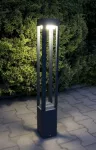 SU-MA lampa stojąca zewnętrzna Fan kwadrat GX53 ciemny popiel 80cm IP54 FKW-800