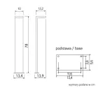 SU-MA kinkiet zewnętrzny LED Karo 10W 720lm 4000K ciemny popiel IP54 KR-K100