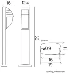 SU-MA lampa stojąca zewnętrzna City 11836 R AL