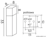 SU-MA lampa stojąca zewnętrzna Cube CB-330 AL