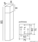 SU-MA lampa stojąca zewnętrzna Cube CB-580 AL