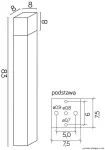 SU-MA lampa stojąca zewnętrzna Cube CB-830 BL