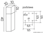 SU-MA lampa stojąca zewnętrzna Cube Max CB-MAX 400 AL