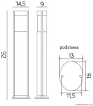 SU-MA lampa stojąca zewnętrzna Elis TO 3902-H 919 AL