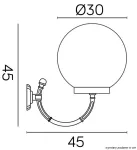 SU-MA kinkiet zewnętrzny kule Classic E27 czarny/patyna IP43 K 3012/1/K 300 P OP