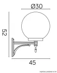 SU-MA kinkiet zewnętrzny kule Classic K 3012/1/K 300 U FU