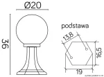 SU-MA lampa stojąca zewnętrzna kule Classic K 4011/1/K 200 FU