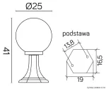 SU-MA lampa stojąca zewnętrzna kule Classic K 4011/1/K 250 FU