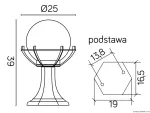 SU-MA lampa stojąca zewnętrzna kule z koszykiem 200 E27 czarny/patyna IP43 K 4011/1/KPO OP