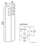 SU-MA lampa stojąca zewnętrzna Rado 2 DG