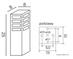 SU-MA lampa stojąca zewnętrzna Rado III 3 DG