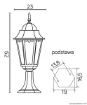 SU-MA lampa stojąca zewnętrzna Retro Classic II K 4011/1 H