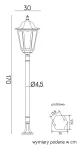 SU-MA lampa stojąca zewnętrzna Retro Maxi K 5002/1 BD 45