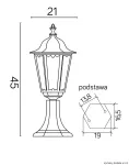 SU-MA lampa stojąca zewnętrzna Retro Midi K 4011/1/M