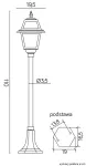 SU-MA lampa stojąca zewnętrzna Witraż K 5002/2 N