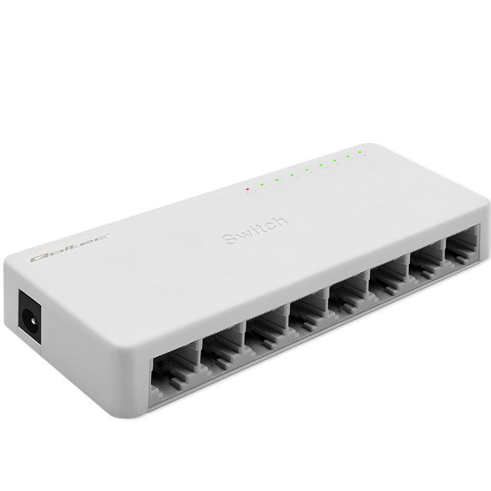 Qoltec  SWITCH Przełącznik sieciowy  8 x port RJ45 | 1000Mbps | Fast Ethernet | LAN