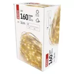 Dekoracje - 160LED drop łezki 16m ciepła biel, IP44 timer