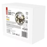 Dekoracje - LED szklana świąteczna ozdoba 10 LED, 12 cm 3x AA ciepła biel, IP20, timer