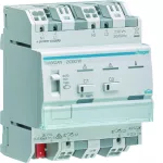 KNX e/s Ściemniacz uniwersalny 2-kan 2x300 W, wielofazowy, f. sumowania obc.