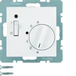 B.3/B.7 Reg. temp. pom. 24 V st. zw., el. centr., łącznikiem i diodą, biały