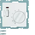 Q.1/Q.3 Regulator temperatury pomieszczenia 24 V ze stykiem zwiernym, biały