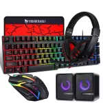 Extralink Gaming Set TF850 5in1 | Zestaw klawiatura + mysz + słuchawki + podkładka + głośniki | podświetlenie LED