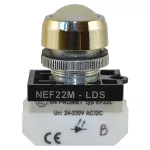 PROMET Lampka NEF22 metalowa sferyczna biała, 24V-230V