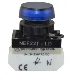 PROMET Lampka NEF22 niebieska, 24V-230V