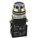 PROMET Przycisk NEF30-KL 2X2Y/6V niebieski