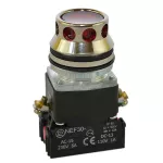 PROMET Przycisk NEF30-KL2Y/24V czerwony