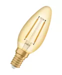 Lampa LED Vintage 1906 LED CLASSIC B Filament szkło przezroczyste GOLD 12 non-dim 1.5W/824 E14 LEDVANCE