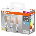 Lampa LED BASE Classic P40 4W/840 230V Filament szkło przezroczyste E14 FS3 OSRAM