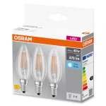 Lampa LED BASE Classic B40 4W/840 230V Filament szkło przezroczyste E14 FS3 OSRAM