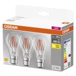 Lampa LED BASE Classic A60 6,5W/827 230V Filament szkło przezroczyste B22D FS3 OSRAM