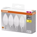 Lampa LED BASE Classicassic B40 4,9W/827 230V plastik E14 FS4 OSRAM