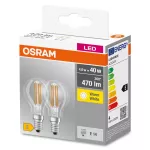 Lampa LED BASE Classic P40 4W/827 230V Filament szkło przezroczyste E14 FS2 OSRAM