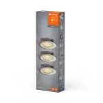 Oprawa LED SPOT SET RECESS SIMPLE DIM 3 x 4.9W 2700K Brushed Nickel