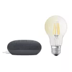 Lampa LED z głośnikiem GOOGLE NEST BK DACH CL A60 FIL BT KIT