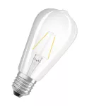 Lampa LED, klasyczny kształt bańki Edison 3W 827 230V szkło przezroczyste E27