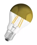 Lampa LED STAR CL A Filament szkło przezroczyste Mirror Gold 37 non-dim 4W 827 E27