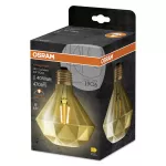 Lampa LED Vintage 1906 CL DIAMOND Filament szkło przezroczyste GOLD 40 non-dim 4,5W 825 E27