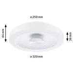 Plafoniera VOLEA 18W DIM 320MM 2120lm 3000K IP44 230V biały / srebrny/ tworzywo sztuczne