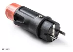 RED WT1 Wtyczka z dławikiem IP54 2P+Z 16A/250V czarny