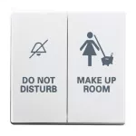 1785/11-83 KLAWISZ Z NADRUKIEM. DO NOT DISTURB MAKE UP ROOM -FUTURE-ALUMINIOWO SREBRNY